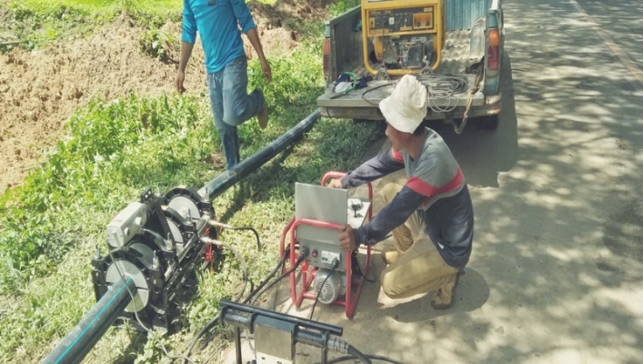 สทภ.9 ลงพื้นที่ตรวจติดตามโครงการอนุรักษ์ฟื้นฟูแหล่งน้ำพร้อมระบบกระจายน้ำ สนับสนุนโครงการพัฒนาพื้นที่สูงแบบโครงการหลวงแม่จริม บ้านก้อ หมู่ที่ 3 ตำบลแม่จริม อำเภอแม่จริม จังหวัดน่าน