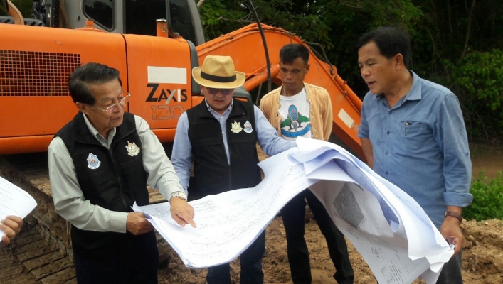 สทภ.11 ทส.ลงพื้นที่ตรวจติดตามงานโครงการปรับปรุงซ่อมแซมอ่างเก็บน้ำก้านเหลือง