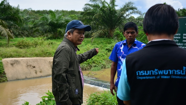 รอง อทน.ลงพื้นที่ตรวจติดตามโครงการอนุรักษ์ฟื้นฟูแหล่งน้ำในพื้นที่จังหวัดกระบี่