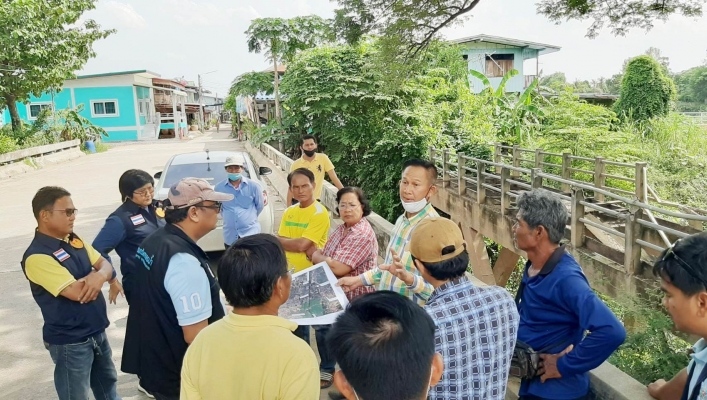 สทภ. 2 ลงพื้นที่ตรวจสอบและประสาน อบต. ทับกฤช โครงการอนุรักษ์ฟื้นฟูระบบโครงข่ายแหล่งน้ำ 5 ตำบล (ทับกฤช,พันลาน,ไผ่สิงห์,หนองกระเจา,พิกุล) ตำบลทับกฤช อำเภอโกรกพระ จังหวัดนครสวรรค์