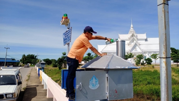 สทภ. 7 ลงพื้นที่ดำเนินการตรวจสอบ ซ่อมแซม และบำรุงรักษา สถานีเตือนภัยล่วงหน้า (Early Warning)