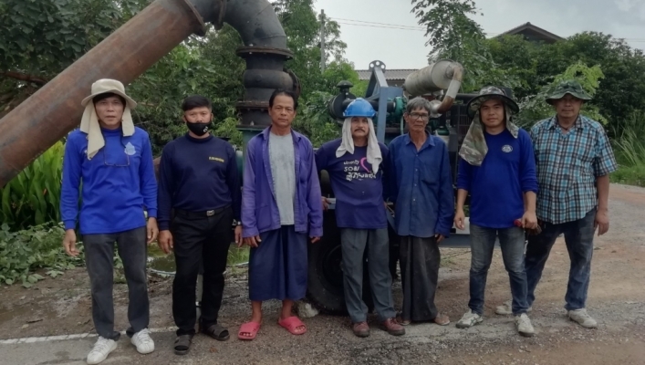 สทภ. 7 ลงพื้นที่สนับสนุนเครื่องสูบน้ำ ในพื้นที่อำเภอโพธาราม จังหวัดราชบุรี