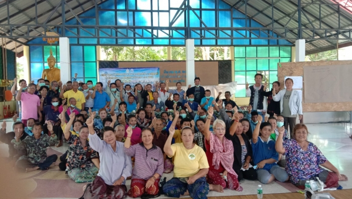 สทภ.4  จัดประชุมรับฟังความคิดเห็นของประชาชนตามระเบียบสำนักนายกรัฐมนตรี ตาม พรบ.2548 โครงการอนุรักษ์ฟื้นฟูหนองโสกแต้สาธารณะประโยชน์  บ้านโสกแต้ ตำบลป่าหวายนั่ง อำเภอบ้านฝาง จังหวัดขอนแก่น