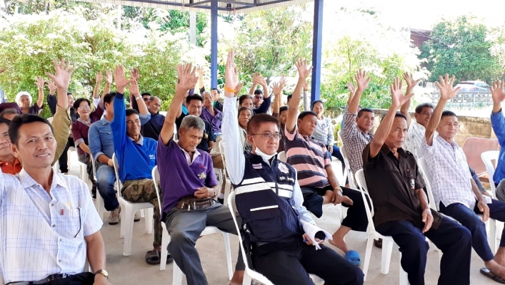 สทภ.4 จัดโครงการรับฟังความคิดเห็นของประชาชนตามระเบียบสำนักนายกฯ  โครงการอนุรักษ์ฟื้นฟูแหล่งน้ำ โคกบะเสี่ยว บ้านศรีสมเด็จ หมู่ที่ 10 ตำบลศรีสมเด็จ อำเภอศรีสมเด็จ  จังหวัดร้อยเอ็ด