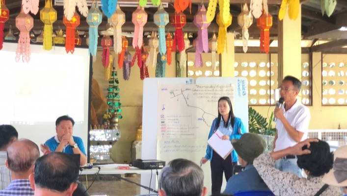 สทภ.1 โดยส่วนประสานและบริหารจัดการลุ่มน้ำปิงตอนบน จัดประชุมโครงการอนุรักษ์ฟื้นฟูแหล่งน้ำ พร้อมระบบกระจายน้ำด้วยพลังงานแสงอาทิตย์ สนับสนุนวิสาหกิจชุมชนกลุ่มพัฒนาผลผลิตการเกษตรบ้านปง ตำบลหนองบัว อำเภอไชยปราการ จังหวัดเชียงใหม่