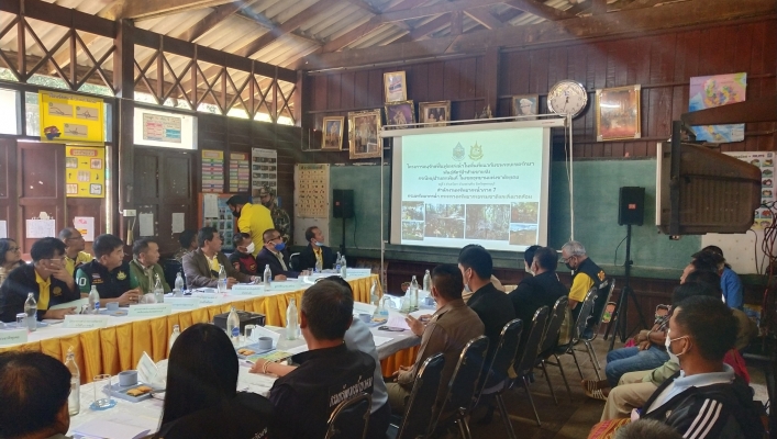 สทภ. 7 ลงพื้นที่ตรวจติดตามผลการปฏิบัติงานด้านการบริการจัดการพื้นที่แนวเขตกันชนรอบเขตรักษาพันธุ์สัตว์ป่าห้วยขาแข้ง