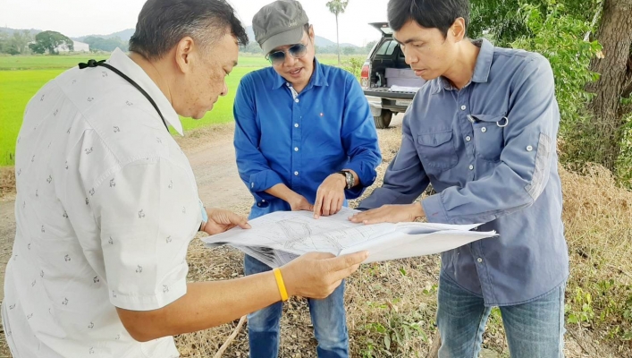 สทภ.2 ตรวจติดตามเร่งรัดผลเบิกจ่ายและผลการดำเนินงานโครงข่ายแหล่งน้ำ 3 ตำบล (ยางตาล,ย่านมัทรี,  กลางแดด) ตำบลยางตาล อำเภอโกรกพระ จังหวัดนครสวรรค์