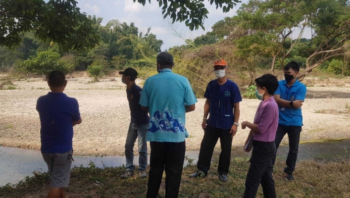 สทภ. 7 ลงตรวจสอบพื้นที่เกี่ยวกับน้ำกัดเซาะที่ดินอยู่อาศัยและพื้นที่การเกษตร