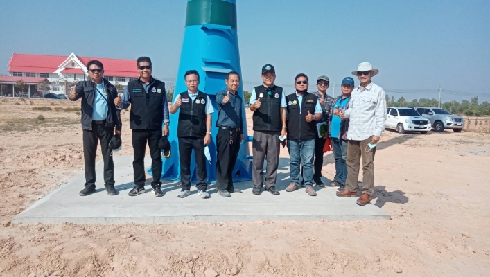 สทภ.4 ตรวจรับงานก่อสร้างโครงการระบบกระจายน้ำด้วยพลังงานแสงอาทิตย์ อ.เกษตรวิสัย จ.ร้อยเอ็ด