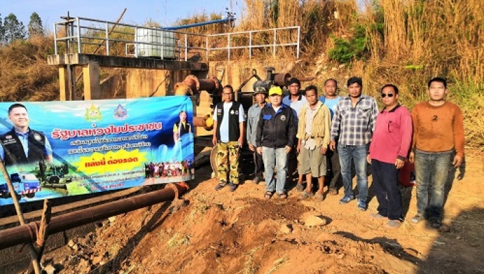 สทภ.3 สูบน้ำช่วยเหลือภัยแล้งบ้านโพธิ์ตาก จังหวัดหนองคาย