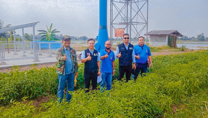 สทภ.4 ตรวจรับงานก่อสร้างโครงการระบบกระจายน้ำด้วยพลังงานแสงอาทิตย์ อ.ภูเขียว จ.ชัยภูมิ