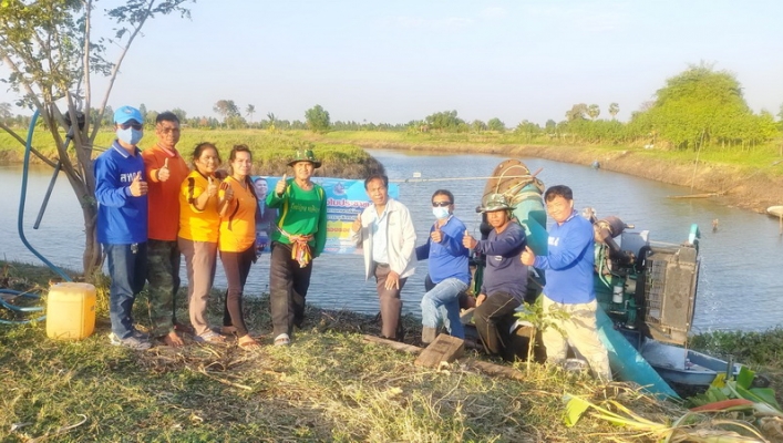 สทภ.5 สูบน้ำเติมแหล่งน้ำดิบระบบประปาหมู่บ้านต.ประสุข อ.ชุมพวง จ.นครราชสีมา