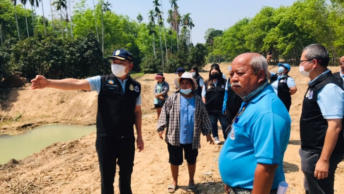 กรมน้ำ ลงพื้นที่ติดตามโครงการอนุรักษ์ฟื้นฟูคลองพวาพลูและคลองคงคา อำเภอแก่งหางแมว จังหวัดจันทบุรี
