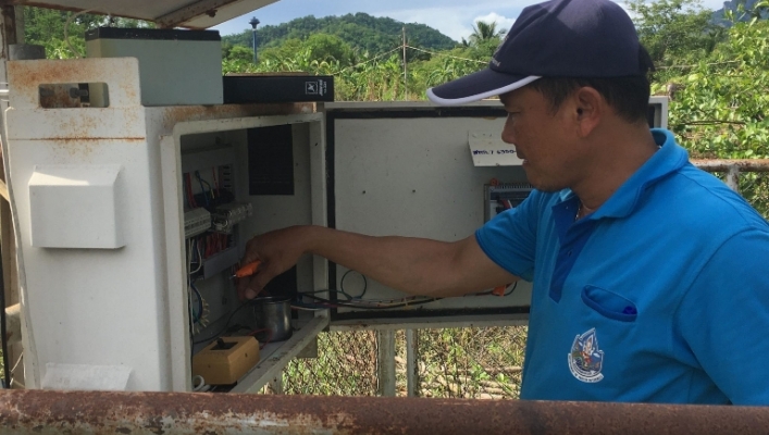 สทภ. 7 ลงพื้นที่ดำเนินการตรวจสอบ ซ่อมแซม และบำรุงรักษาสถานีเตือนภัยล่วงหน้า (Early Warning)