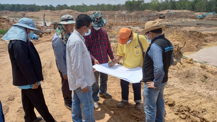 ทส.ทน.สทภ.11 ลงพื้นที่ตรวจรับงานพัสดุโครงการอนุรักษ์ฟื้นฟูแหล่งน้ำอ่างเก็บน้ำร่องน้ำคำ พร้อมระบบกระจายน้ำ