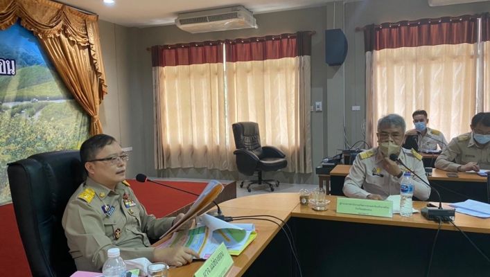 สทภ.๑ โดยส่วนประสานและบริหารจัดการลุ่มน้ำสาละวิน เข้าร่วมประชุมคณะอนุกรรมการนโยบายที่ดินจังหวัดแม่ฮ่องสอน (คทช.จ.มส.) ครั้งที่ ๓/๒๕๖๔