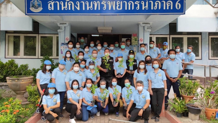 สทภ.6 จัดกิจกรรมปลูกต้นไม้ เนื่องในวันต้นไม้ประจำปีของชาติ พ.ศ. 2564