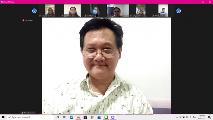 สำนักส่งเสริมและประสานมวลชนประชุมผ่านระบบ Zoom ครั้งที่ 11/2564