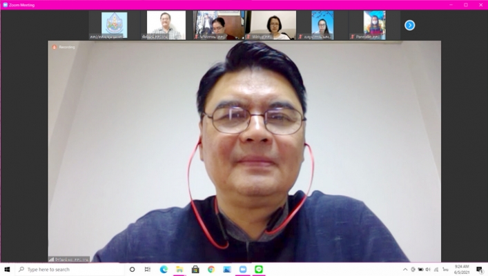 สำนักส่งเสริมและประสานมวลชนประชุมผ่านระบบ Zoom ครั้งที่ 13/2564