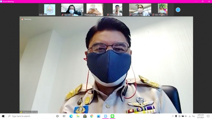สำนักส่งเสริมและประสานมวลชนประชุมผ่านระบบ Zoom ครั้งที่ 15/2564