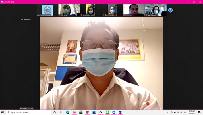 สำนักส่งเสริมและประสานมวลชน ประชุมผ่านระบบ Zoom ครั้งที่ 16/2564
