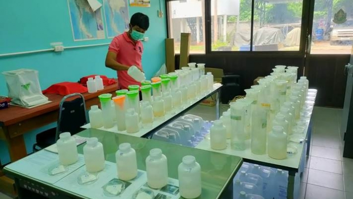 สทภ.10 ทดสอบปริมาณตะกอนแขวนลอยจากสถานีอุทกวิทยา