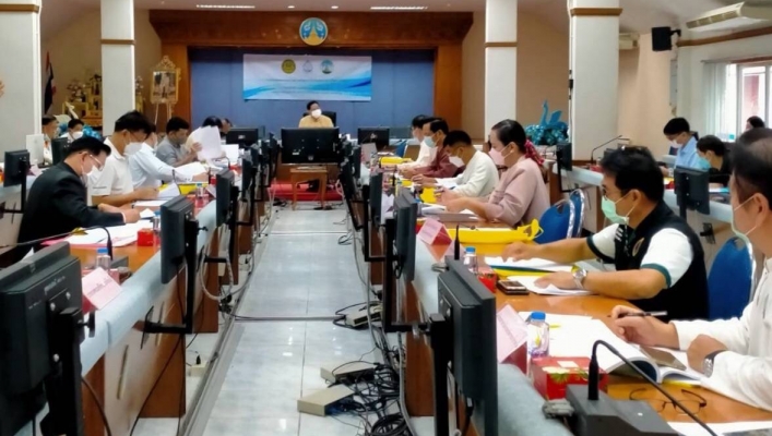 สทภ.1 โดยส่วนประสานและบริหารจัดการลุ่มน้ำปิงตอนบน ประชุมคณะอนุกรรมการทรัพยากรน้ำ จังหวัดลำพูน ครั้งที่ 7/2564