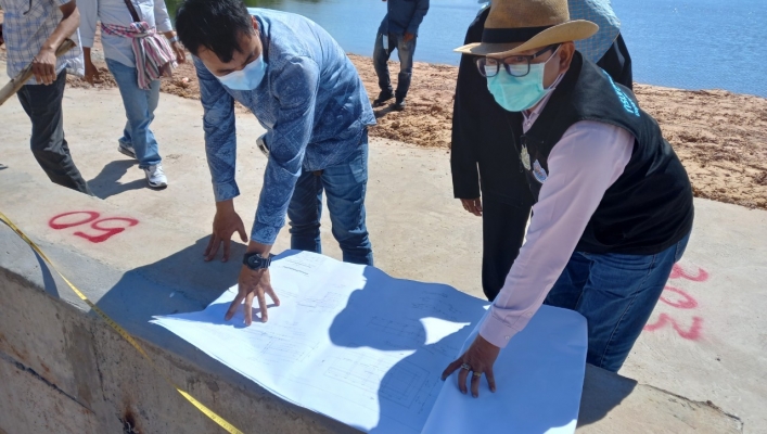 ทส. ทน. สทภ.11 ลงพื้นที่ตรวจรับงานพัสดุโครงการปรับปรุงซ่อมแซมฝ่ายน้ำล้นห้วยไผ่