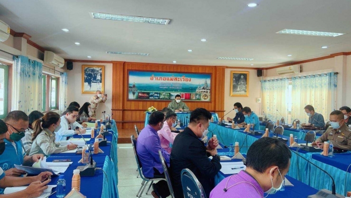สทภ.1 โดยส่วนประสานและบริหารจัดการลุ่มน้ำสาละวิน เข้าร่วมประชุมคณะทำงานศูนย์พัฒนาโครงการหลวงแม่สะเรียง ณ ที่ว่าการอำเภอแม่สะเรียง