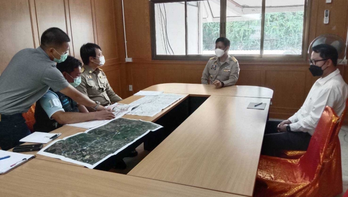 สทภ.7 ประชุมหารือแนวทางการแก้ไขปัญหาอุทกภัยภายในพื้นที่อำเภอจอมบึง