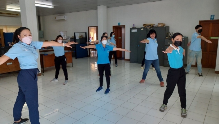 สทภ.1 โดยส่วนประสานและบริหารจัดการลุ่มน้ำปิงตอนบน จัดกิจกรรมออกกำลังกายตามนโยบายรัฐบาล