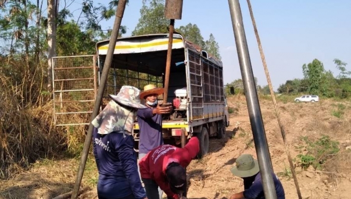 สทภ.7 เจาะสำรวจชั้นดิน เพื่อเป็นข้อมูลประกอบการออกแบบโครงการปรับปรุงซ่อมแซมลำห้วยยาง