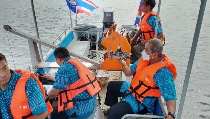 ทส. ทน. สทภ.11 ส่วนอุทกวิทยา ตรวจวัดปริมาณน้ำและตะกอนแม่น้ำโขง