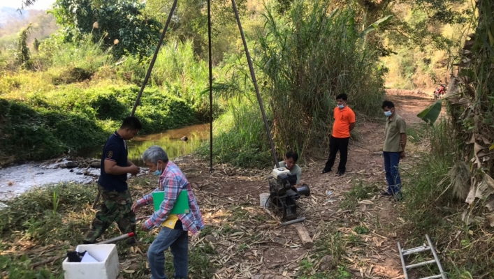 สทภ.9 ลงพื้นที่สำรวจชั้นดิน โครงการก่อสร้างระบบกระจายน้ำด้วยพลังงานแสงอาทิตย์ เพื่อสนับสนุนโครงการ (น้ำพางโมเดล) บ.น้ำลาน ม.2 ต.น้ำพาง อ.แม่จริม จ.น่าน