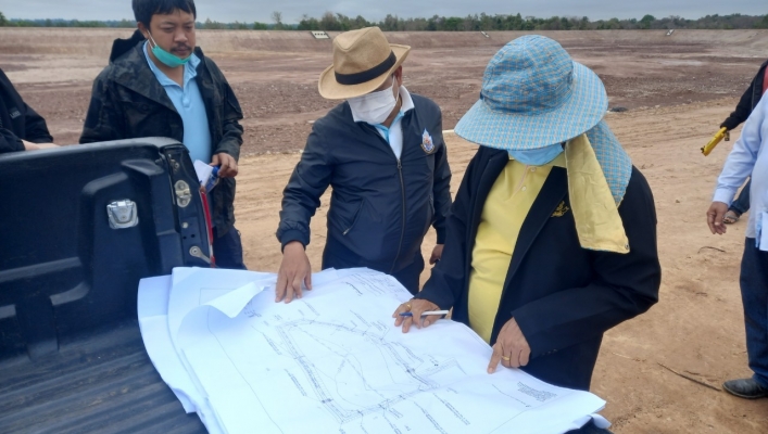 ทส. ทน. สทภ.11 ลงพื้นที่ตรวจรับงานพัสดุโครงการปรับปรุงฟื้นฟูแหล่งน้ำหนองสาธารณะโนนหนองหิน