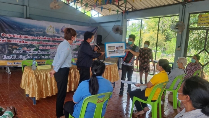 สทภ.7 รับฟังความคิดเห็นฯ โครงการปรับปรุงซ่อมแซมลำห้วยแม่ตลึงพร้อมป้องกันการกัดเซาะ บ้านวังแย้