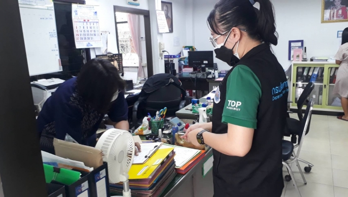 สทภ.7 ลงพื้นที่ติดต่อประสานงานส่วนราชการที่เกี่ยวข้องและผู้นำชุมชน
