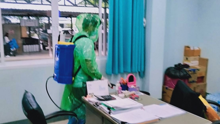 ทส. ทน. สทภ.11 ฉีดพ่นยาฆ่าเชื้อ COVID-19