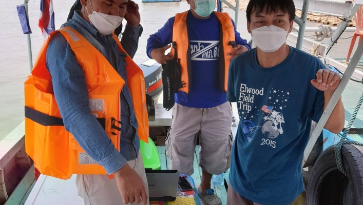 ทส. ทน. สทภ.11 ส่วนอุทกวิทยา ตรวจวัดปริมาณน้ำและตะกอนแม่น้ำโขง