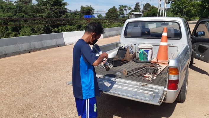 ทส. ทน. สทภ.11 ส่วนอุทกวิทยา ตรวจวัดปริมาณน้ำและตะกอนแม่น้ำโขง