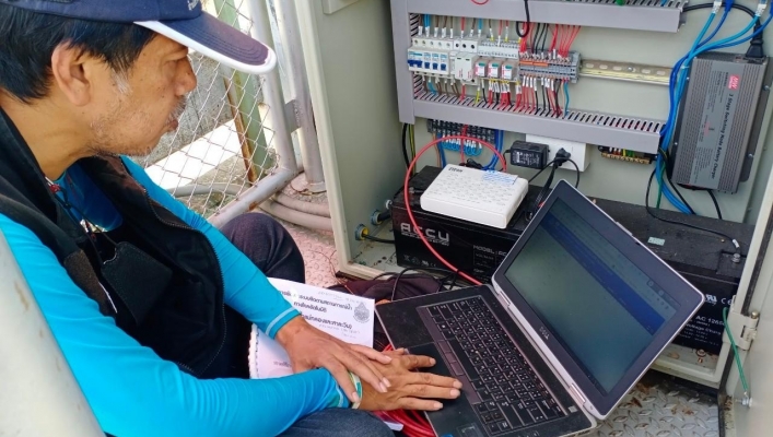 สทภ.7 ลงพื้นที่ตรวจสอบ และบำรุงรักษาสถานีโทรมาตร (Telemetering) ลุ่มน้ำแม่กลอง
