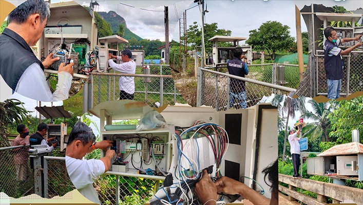 สทภ.2 ติดตาม ตรวจสอบ ซ่อมแซม ปรับปรุงบำรุงรักษาสถานีเตือนภัยล่วงหน้า (Early Warning)
