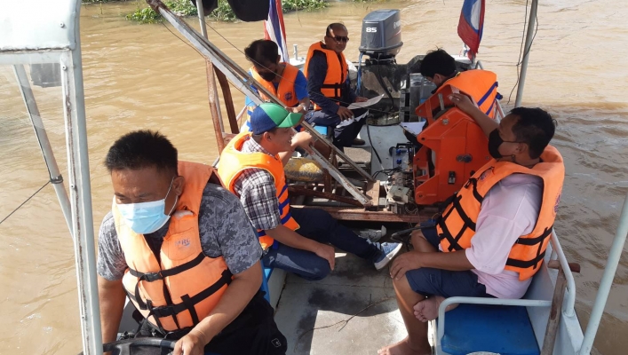 ทส. ทน. สทภ.11 ส่วนอุทกวิทยา ตรวจวัดปริมาณน้ำและตะกอนแม่น้ำโขง