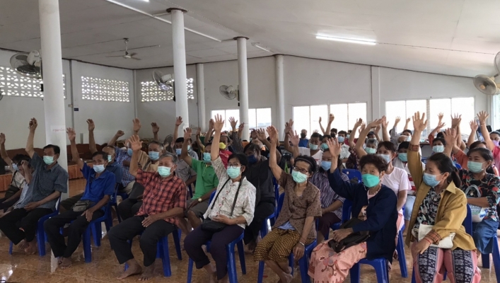 สทภ.1 โดยส่วนประสานและบริหารจัดการลุ่มน้ำวัง จัดประชุมรับฟังความคิดเห็นของประชาชน ตามระเบียบสำนักนายกรัฐมนตรีว่าด้วยการรับฟังความคิดเห็นของประชาชน พ.ศ. 2548 โครงการก่อสร้างระบบกระจายน้ำ ด้วยพลังานแสงอาทิตย์ บ้านจอมปิง