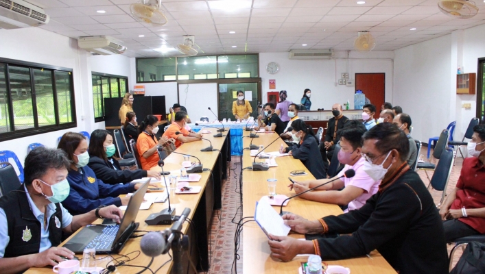สทภ.5 โดยส่วนประสานและบริหารจัดการลุ่มน้ำมูลตอนบน จัดประชุมหารือเพื่อหาแนวทางแก้ไขปัญหาความเดือดร้อนของประชาชน จากฝายน้ำล้นบ้านโพธิ์น้อย ตำบลหนองค้า อำเภอพยุห์ จังหวัดศรีสะเกษ