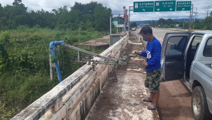 ทส. ทน. สทภ.11 ส่วนอุทกวิทยา ตรวจวัดปริมาณน้ำและตะกอนแม่น้ำโขง