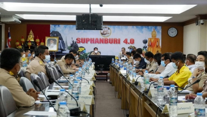 สทภ.7 ประชุมการจัดตั้งศูนย์บัญชาการเหตุการณ์อุทกภัย วาตภัย และดินถล่ม จังหวัดสุพรรณบุรี