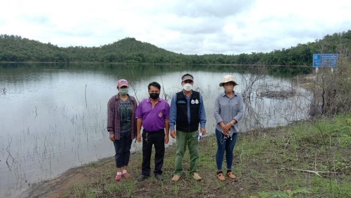 สทภ.1 โดยส่วนประสานและบริหารจัดการลุ่มน้ำปิงตอนล่าง ลงพื้นที่ตรวจสอบพื้นที่โครงการพัฒนาแหล่งน้ำในพื้นที่ อำเภอบ้านตาก จังหวัดตาก