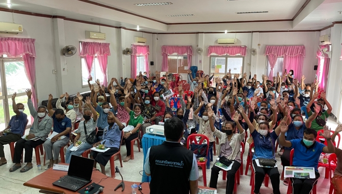 สอน. รับฟังความคิดเห็นฯ  โครงการอนุรักษ์ฟื้นฟูแหล่งน้ำลำพังชูตอนล่าง (พื้นที่แก้มลิง) ตำบลมะเฟือง, บ้านยาง อำเภอพุทไธสง จังหวัดบุรีรัมย์ และตำบลสระขุด อำเภอชุมพลบุรี จังหวัดสุรินทร์  (เวที 2)