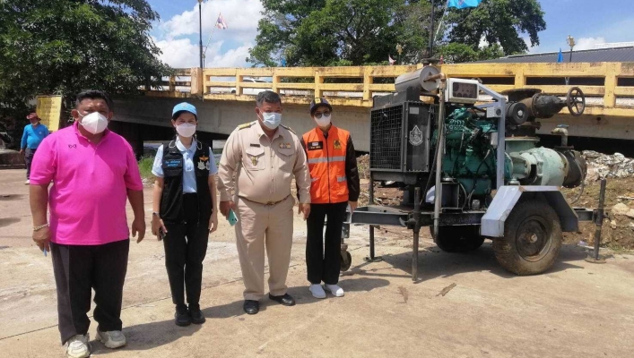 สทภ.6 ร่วมกับเทศบาลเมืองปราจีนบุรีเตรียมพร้อมรับน้ำล้นตลิ่ง